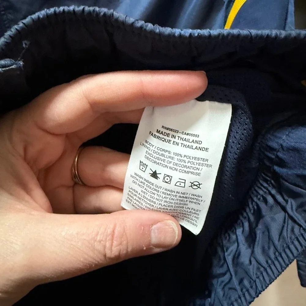 Jordan Michigan Wolverines Windbreaker Jacket‎ Navy Blue Mens Size Medium